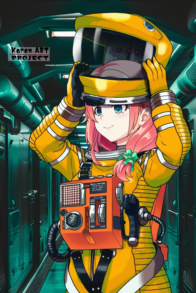 亜美ちゃん+2001年宇宙の旅の宇宙服 Ami Original Color【2001年宇宙の旅02】斜め前アングル Ami is wearing Space Suit Ami Original Color【2001: A Space Odyssey02】Diagonal front angle