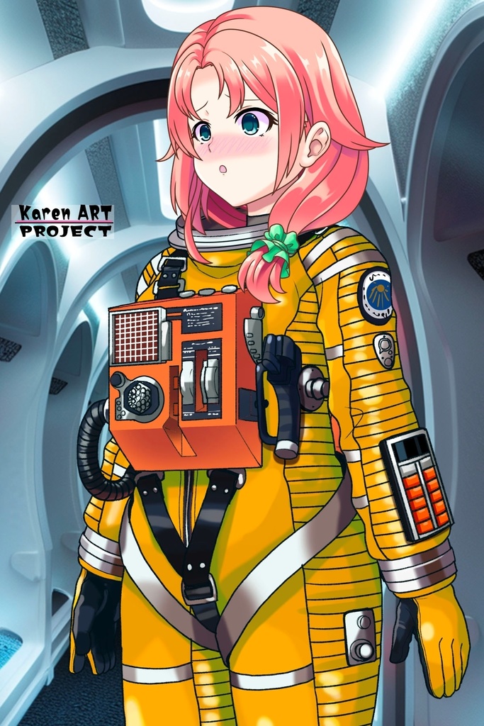 亜美ちゃん+2001年宇宙の旅の宇宙服 Ami Original Color【2001年宇宙の旅02】斜め前アングル Ami is wearing Space Suit Ami Original Color【2001: A Space Odyssey02】Diagonal front angle