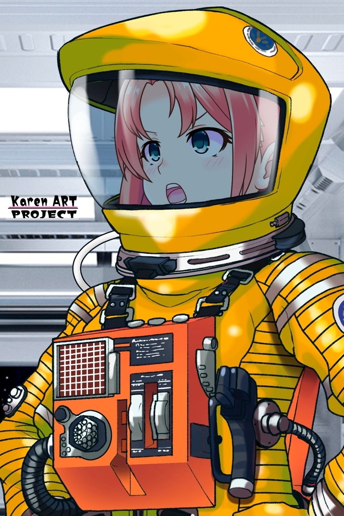 亜美ちゃん+2001年宇宙の旅の宇宙服 Ami Original Color【2001年宇宙の旅02】斜め前アングル Ami is wearing Space Suit Ami Original Color【2001: A Space Odyssey02】Diagonal front angle