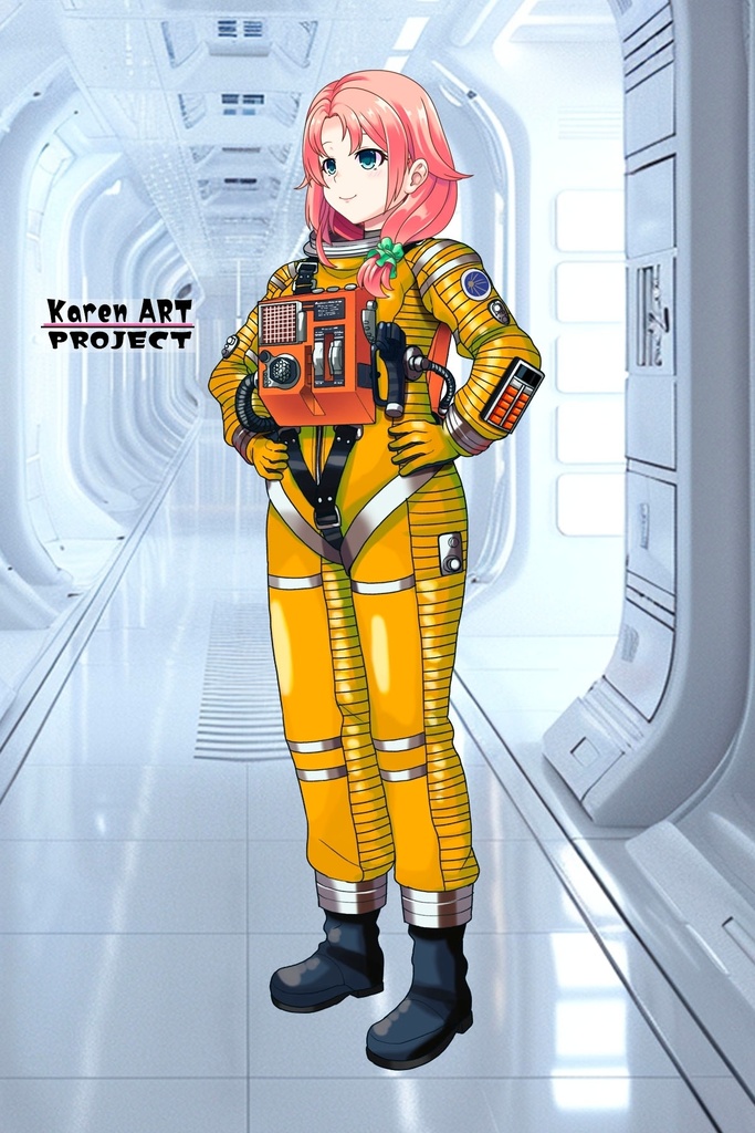 亜美ちゃん+2001年宇宙の旅の宇宙服 Ami Original Color【2001年宇宙の旅02】斜め前アングル Ami is wearing Space Suit Ami Original Color【2001: A Space Odyssey02】Diagonal front angle