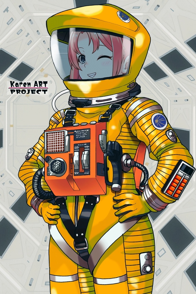 亜美ちゃん+2001年宇宙の旅の宇宙服 Ami Original Color【2001年宇宙の旅02】斜め前アングル Ami is wearing Space Suit Ami Original Color【2001: A Space Odyssey02】Diagonal front angle