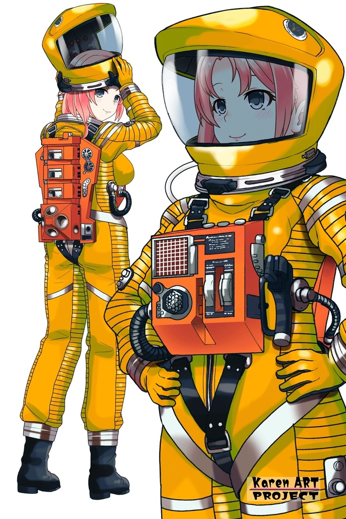 亜美ちゃん+2001年宇宙の旅の宇宙服 Ami Original Color【2001年宇宙の旅02】斜め前アングル Ami is wearing Space Suit Ami Original Color【2001: A Space Odyssey02】Diagonal front angle