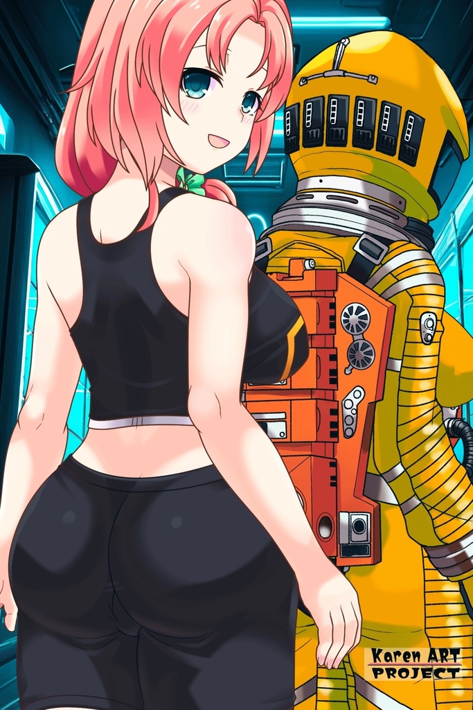 亜美ちゃん+2001年宇宙の旅の宇宙服 Ami Original Color【2001年宇宙の旅03】背面アングル Ami is wearing Space Suit Ami Original Color【2001: A Space Odyssey03】Back Angle