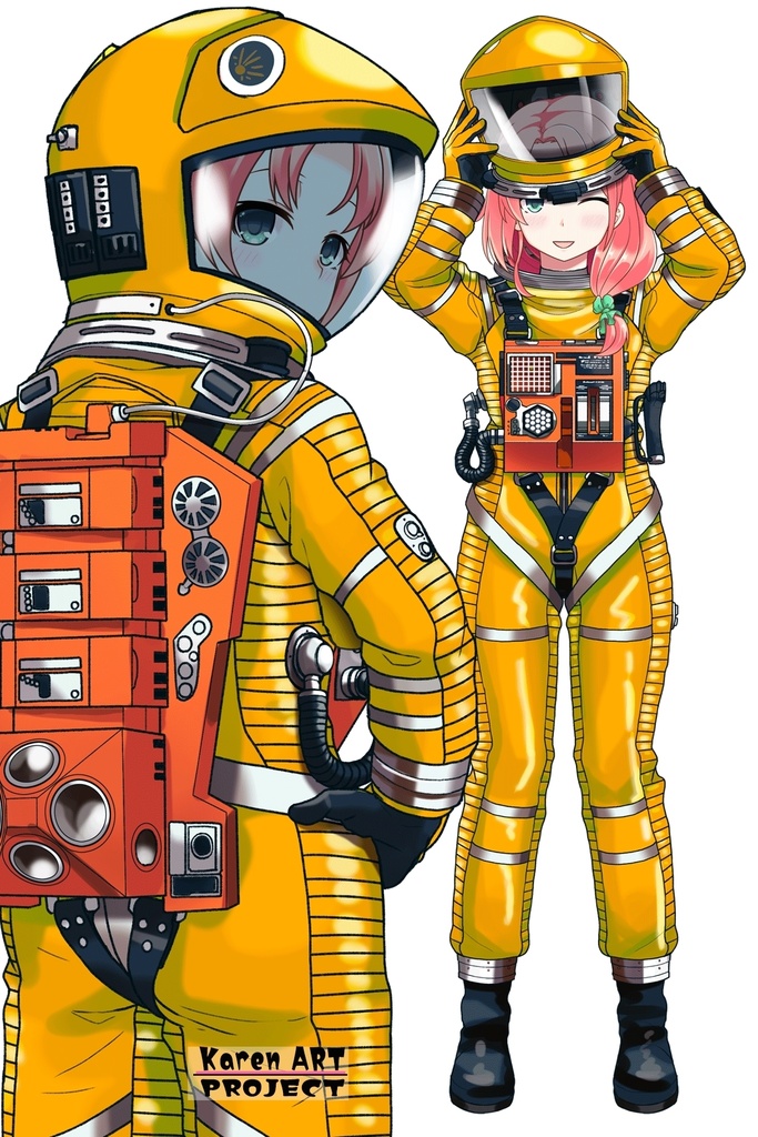 亜美ちゃん+2001年宇宙の旅の宇宙服 Ami Original Color【2001年宇宙の旅03】背面アングル Ami is wearing Space Suit Ami Original Color【2001: A Space Odyssey03】Back Angle