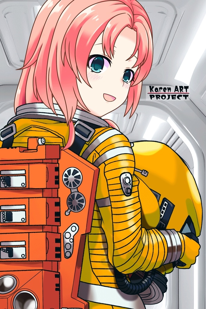亜美ちゃん+2001年宇宙の旅の宇宙服 Ami Original Color【2001年宇宙の旅03】背面アングル Ami is wearing Space Suit Ami Original Color【2001: A Space Odyssey03】Back Angle