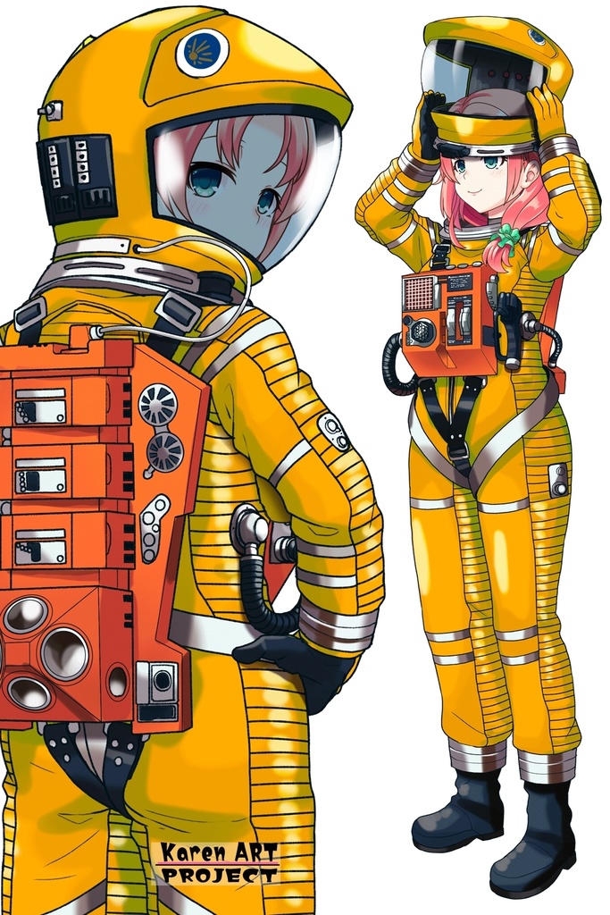 亜美ちゃん+2001年宇宙の旅の宇宙服 Ami Original Color【2001年宇宙の旅03】背面アングル Ami is wearing Space Suit Ami Original Color【2001: A Space Odyssey03】Back Angle