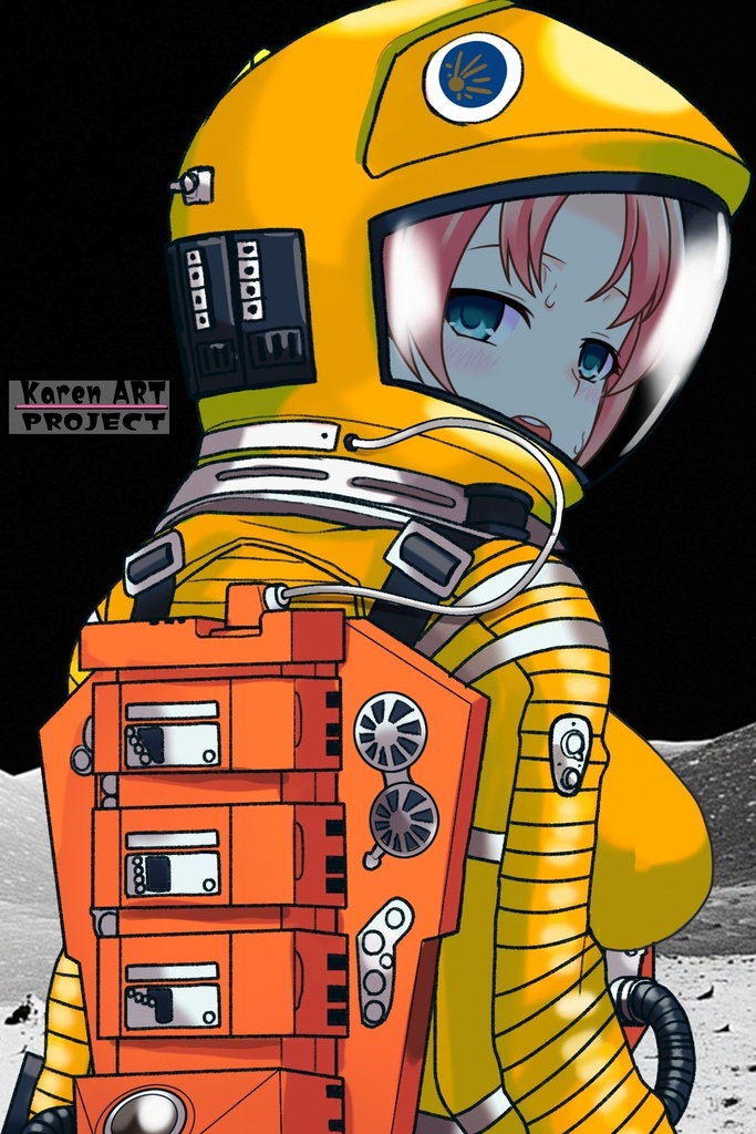 亜美ちゃん+2001年宇宙の旅の宇宙服 Ami Original Color【2001年宇宙の旅03】背面アングル Ami is wearing Space Suit Ami Original Color【2001: A Space Odyssey03】Back Angle