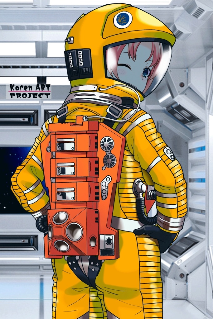 亜美ちゃん+2001年宇宙の旅の宇宙服 Ami Original Color【2001年宇宙の旅03】背面アングル Ami is wearing Space Suit Ami Original Color【2001: A Space Odyssey03】Back Angle