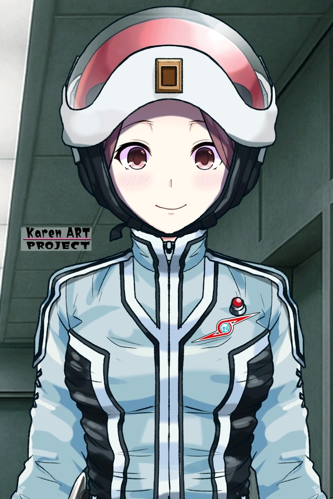 カレンちゃん+友里アンヌのウルトラ警備隊制服 【ウルトラセブン01】正面アングル Karen is wearing Anne Yuri's Uniform【Ultraseven01】Front Angle