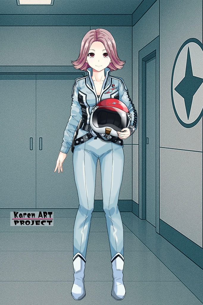 カレンちゃん+友里アンヌのウルトラ警備隊制服 【ウルトラセブン01】正面アングル Karen is wearing Anne Yuri's Uniform【Ultraseven01】Front Angle