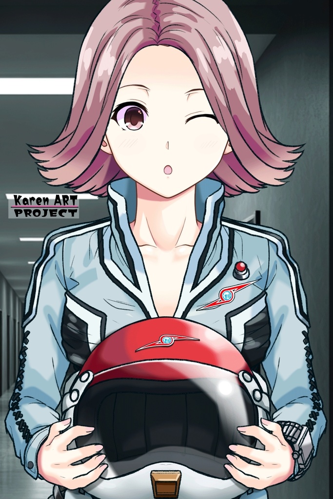 カレンちゃん+友里アンヌのウルトラ警備隊制服 【ウルトラセブン01】正面アングル Karen is wearing Anne Yuri's Uniform【Ultraseven01】Front Angle