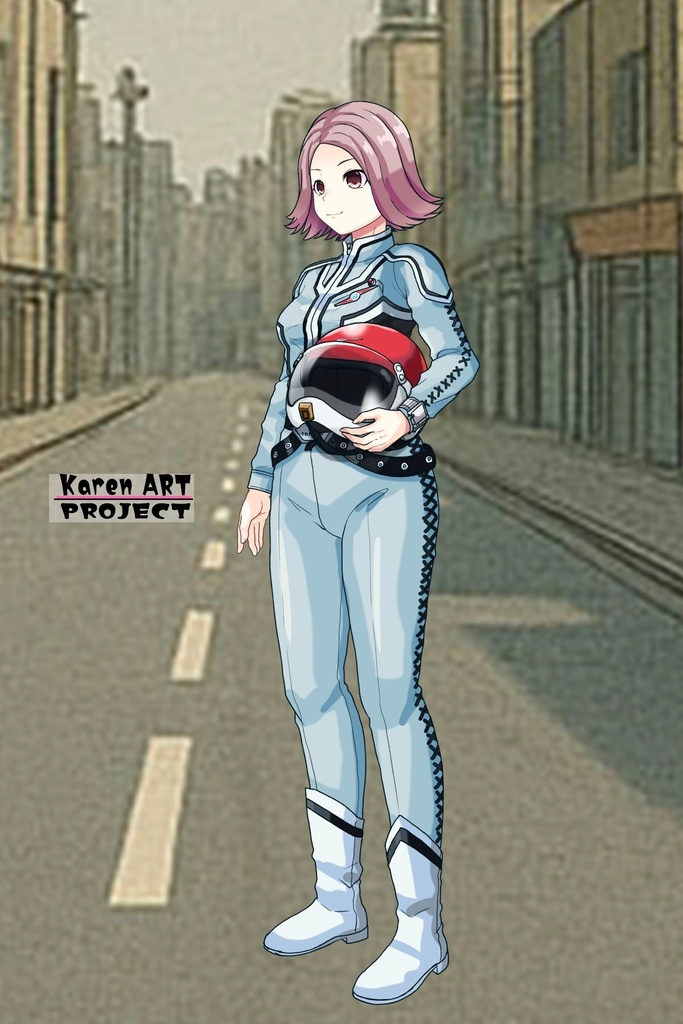 カレンちゃん+友里アンヌのウルトラ警備隊制服【ウルトラセブン02】斜め前アングル Karen is wearing Anne Yuri's Uniform【Ultraseven02】Diagonal front angle