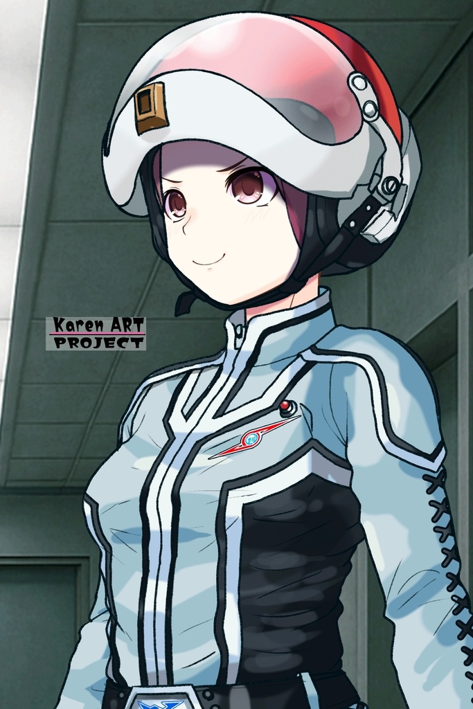 カレンちゃん+友里アンヌのウルトラ警備隊制服【ウルトラセブン02】斜め前アングル Karen is wearing Anne Yuri's Uniform【Ultraseven02】Diagonal front angle