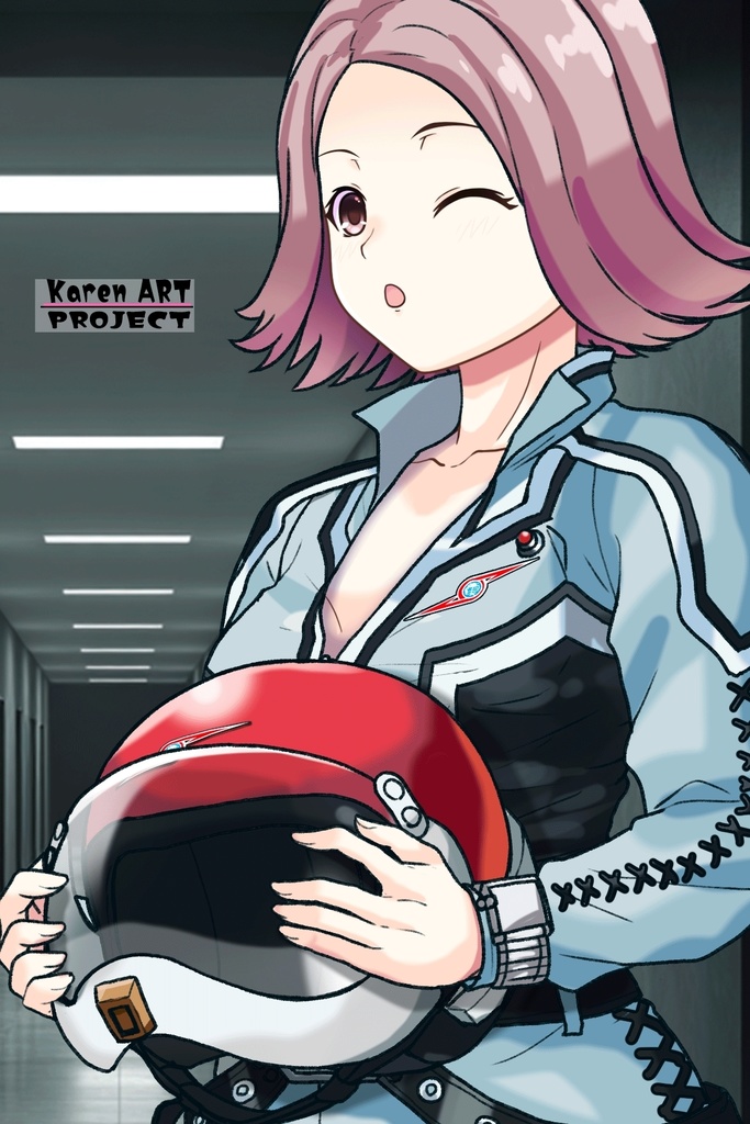 カレンちゃん+友里アンヌのウルトラ警備隊制服【ウルトラセブン02】斜め前アングル Karen is wearing Anne Yuri's Uniform【Ultraseven02】Diagonal front angle