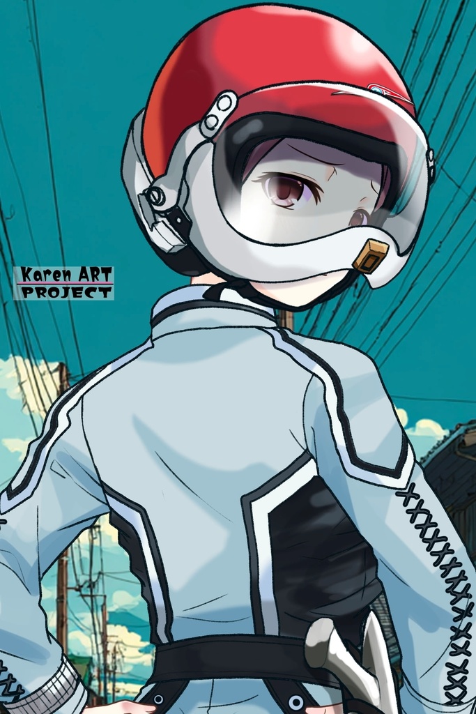 カレンちゃん+友里アンヌのウルトラ警備隊制服【ウルトラセブン03】背面アングル Karen is wearing Anne Yuri's Uniform【Ultraseven03】Back Angle