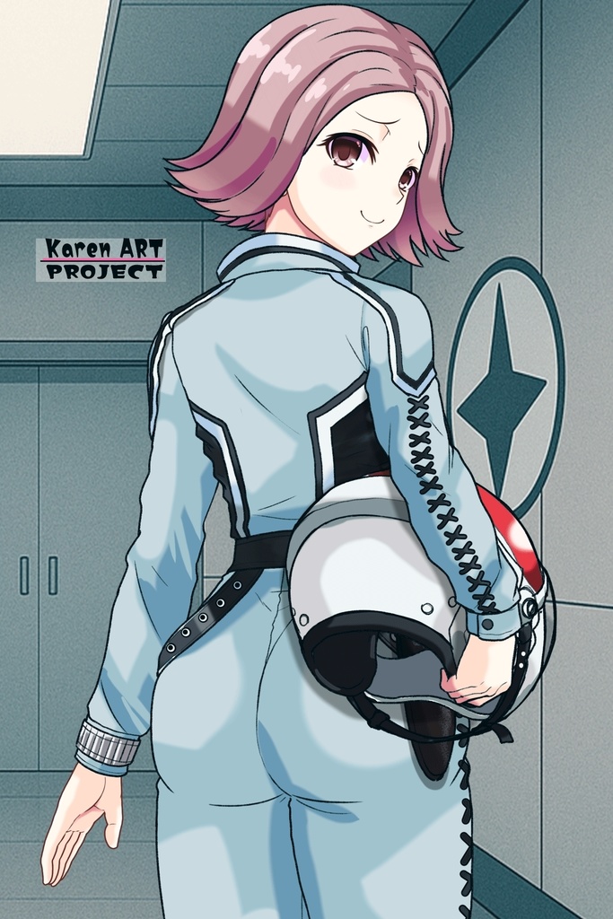 カレンちゃん+友里アンヌのウルトラ警備隊制服【ウルトラセブン03】背面アングル Karen is wearing Anne Yuri's Uniform【Ultraseven03】Back Angle