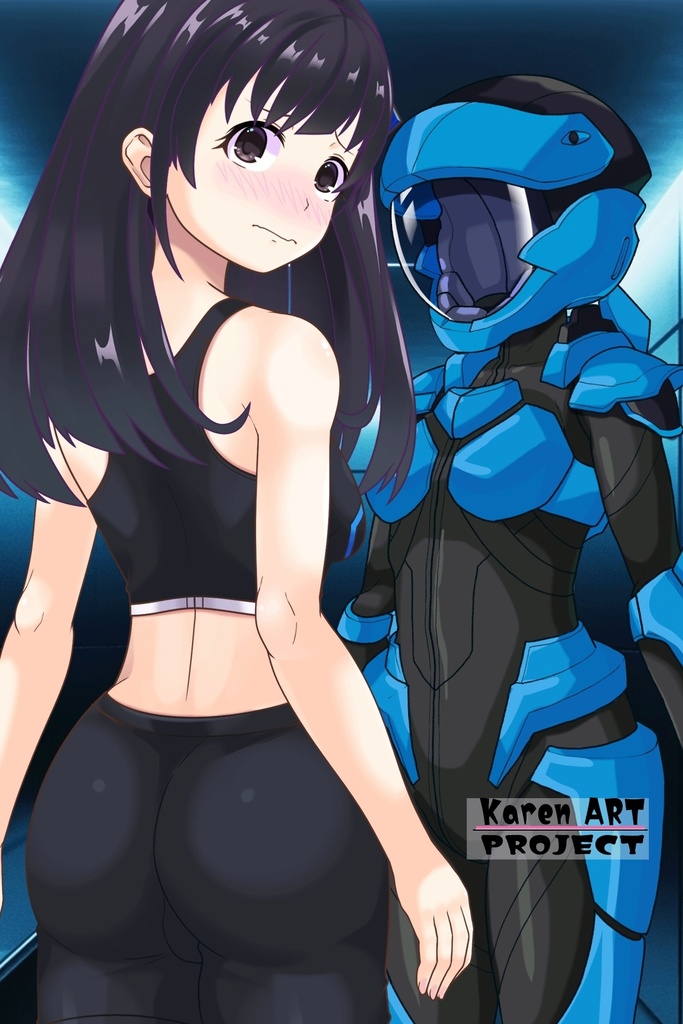 ゆりちゃん+流木野サキのパイロットスーツ(Yuri Original Color)【革命機ヴァルヴレイブ02】斜め前アングル Yuri is wearing Saki Rukino's Pilot Suit(Yuri Original Color)【Revolutionary Machine Valvrave02】Diagonal front angle