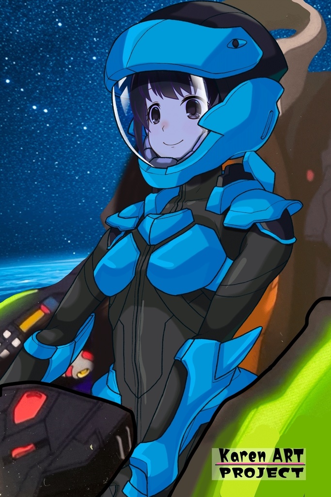 ゆりちゃん+流木野サキのパイロットスーツ(Yuri Original Color)【革命機ヴァルヴレイブ02】斜め前アングル Yuri is wearing Saki Rukino's Pilot Suit(Yuri Original Color)【Revolutionary Machine Valvrave02】Diagonal front angle