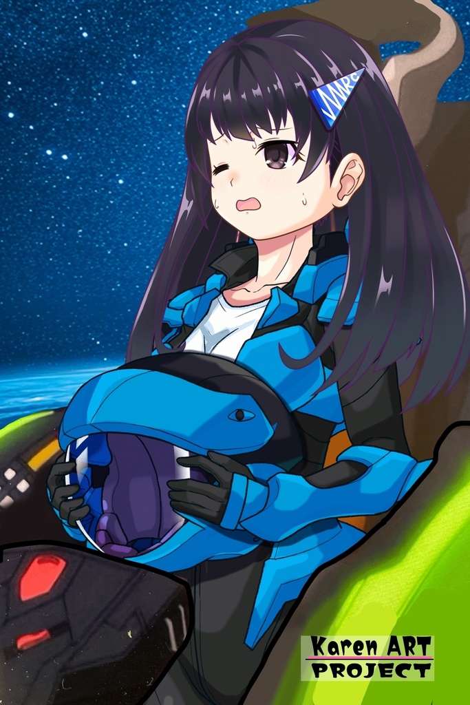 ゆりちゃん+流木野サキのパイロットスーツ(Yuri Original Color)【革命機ヴァルヴレイブ02】斜め前アングル Yuri is wearing Saki Rukino's Pilot Suit(Yuri Original Color)【Revolutionary Machine Valvrave02】Diagonal front angle