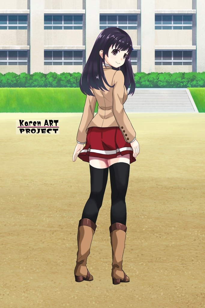 ゆりちゃん+流木野サキの制服(Yuri Original)【革命機ヴァルヴレイブ04】 Yuri is wearing Saki Rukino's School Uniform(Yuri Original)【Revolutionary Machine Valvrave04】