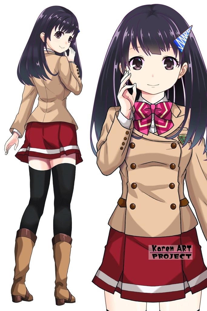 ゆりちゃん+流木野サキの制服(Yuri Original)【革命機ヴァルヴレイブ04】 Yuri is wearing Saki Rukino's School Uniform(Yuri Original)【Revolutionary Machine Valvrave04】