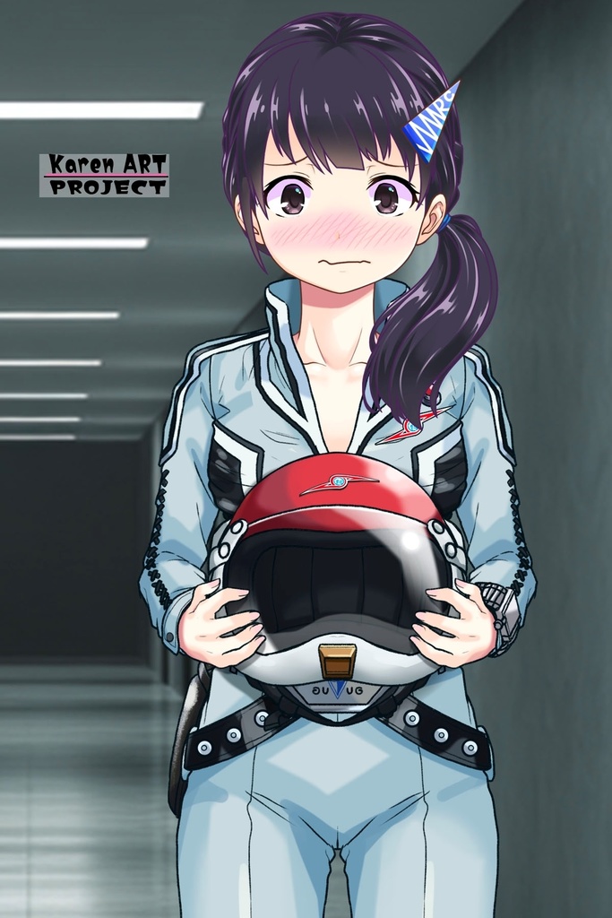 ゆりちゃん+友里アンヌのウルトラ警備隊制服 【ウルトラセブン01】正面アングル Yuri is wearing Anne Yuri's Uniform【Ultraseven01】Front Angle