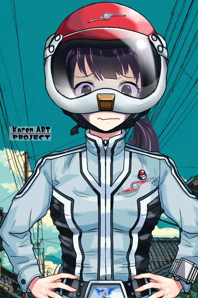 ゆりちゃん+友里アンヌのウルトラ警備隊制服 【ウルトラセブン01】正面アングル Yuri is wearing Anne Yuri's Uniform【Ultraseven01】Front Angle