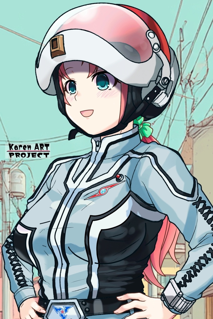 亜美ちゃん+友里アンヌのウルトラ警備隊制服【ウルトラセブン02】斜め前アングル Ami is wearing Anne Yuri's Uniform【Ultraseven02】Diagonal front angle