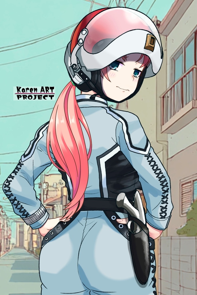 亜美ちゃん+友里アンヌのウルトラ警備隊制服【ウルトラセブン03】背面アングル Ami is wearing Anne Yuri's Uniform【Ultraseven03】Back Angle