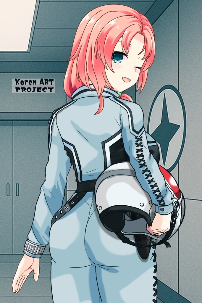 亜美ちゃん+友里アンヌのウルトラ警備隊制服【ウルトラセブン03】背面アングル Ami is wearing Anne Yuri's Uniform【Ultraseven03】Back Angle