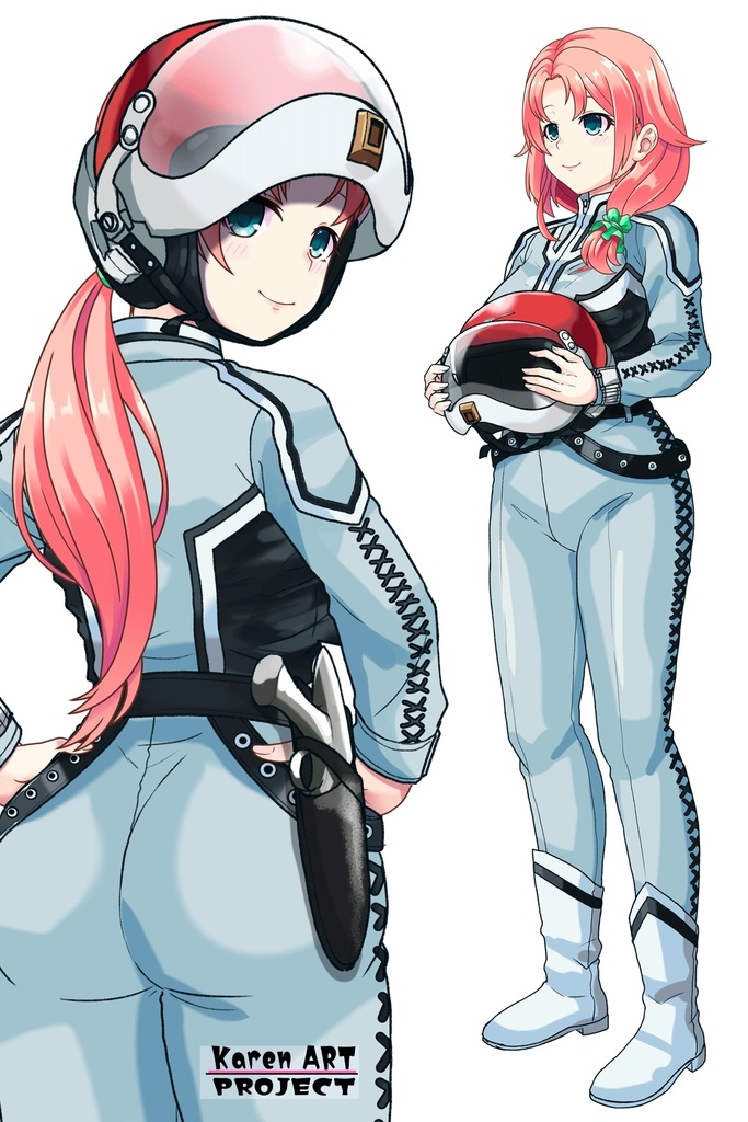 亜美ちゃん+友里アンヌのウルトラ警備隊制服【ウルトラセブン03】背面アングル Ami is wearing Anne Yuri's Uniform【Ultraseven03】Back Angle