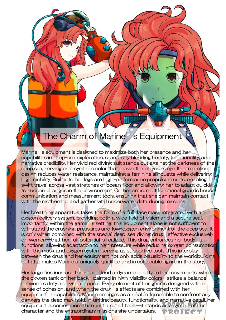 カレンちゃん+マリーンのダイビング装備【タイタニックミステリー-蒼の戦慄-02】斜め前アングル Karen is wearing Diving Equipment【Titanic Mystery: The Blue Tremor02】Diagonal front angle