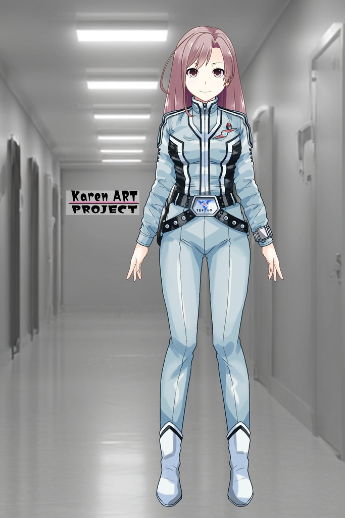カレンちゃん+友里アンヌのウルトラ警備隊制服 Karen`s Hair Style【ウルトラセブン04】正面アングル Karen is wearing Anne Yuri's Uniform Karen`s Hair Style【Ultraseven04】Front Angle