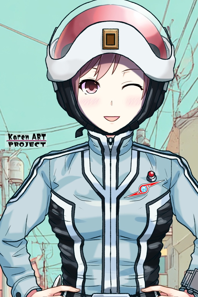 カレンちゃん+友里アンヌのウルトラ警備隊制服 Karen`s Hair Style【ウルトラセブン04】正面アングル Karen is wearing Anne Yuri's Uniform Karen`s Hair Style【Ultraseven04】Front Angle