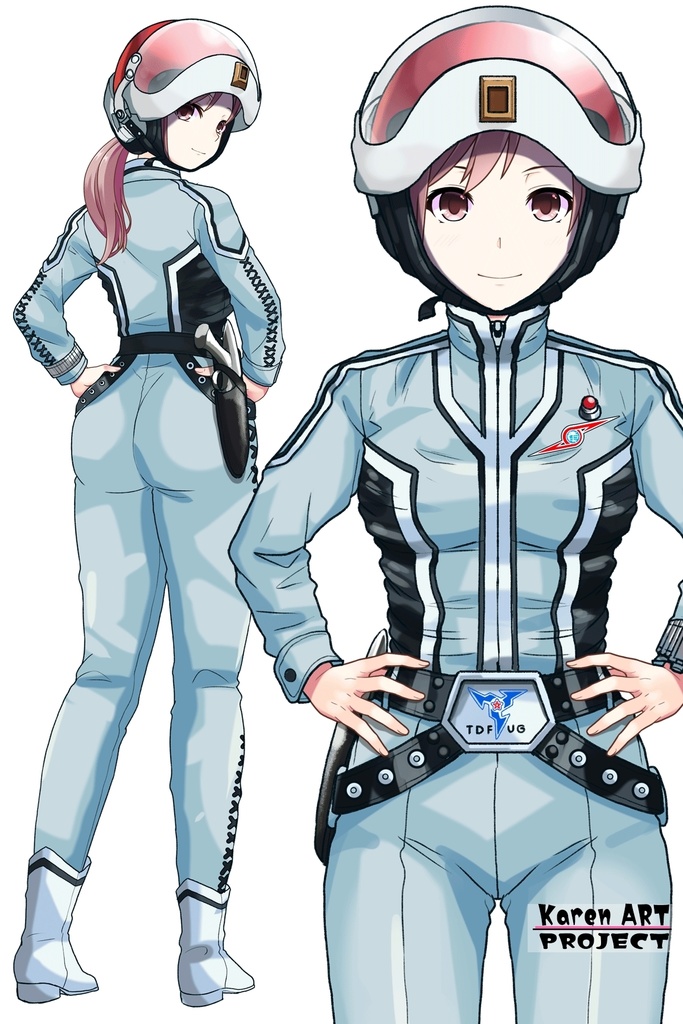 カレンちゃん+友里アンヌのウルトラ警備隊制服 Karen`s Hair Style【ウルトラセブン04】正面アングル Karen is wearing Anne Yuri's Uniform Karen`s Hair Style【Ultraseven04】Front Angle