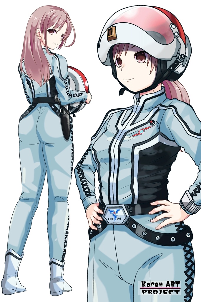カレンちゃん+友里アンヌのウルトラ警備隊制服 Karen`s Hair Style【ウルトラセブン05】斜め前アングル Karen is wearing Anne Yuri's Uniform Karen`s Hair Style【Ultraseven05】Diagonal front angle