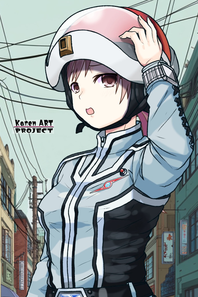 カレンちゃん+友里アンヌのウルトラ警備隊制服 Karen`s Hair Style【ウルトラセブン05】斜め前アングル Karen is wearing Anne Yuri's Uniform Karen`s Hair Style【Ultraseven05】Diagonal front angle