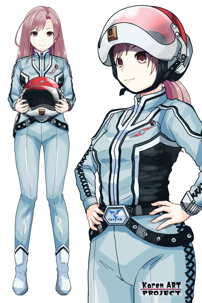 カレンちゃん+友里アンヌのウルトラ警備隊制服 Karen`s Hair Style【ウルトラセブン05】斜め前アングル Karen is wearing Anne Yuri's Uniform Karen`s Hair Style【Ultraseven05】Diagonal front angle