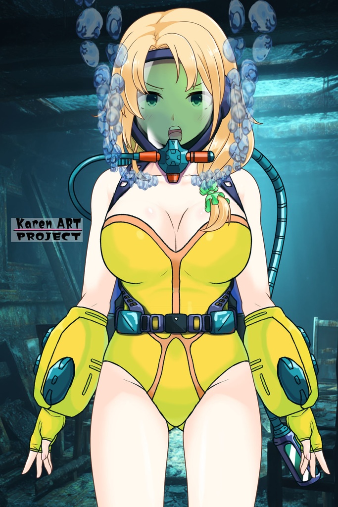 亜美ちゃん+レイカのダイビング装備 【タイタニックミステリー-蒼の戦慄-01】正面アングル Ami is wearing Reika's Diving Equipment【Titanic Mystery: The Blue Tremor01】Front Angle