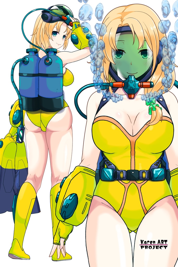 亜美ちゃん+レイカのダイビング装備 【タイタニックミステリー-蒼の戦慄-01】正面アングル Ami is wearing Reika's Diving Equipment【Titanic Mystery: The Blue Tremor01】Front Angle
