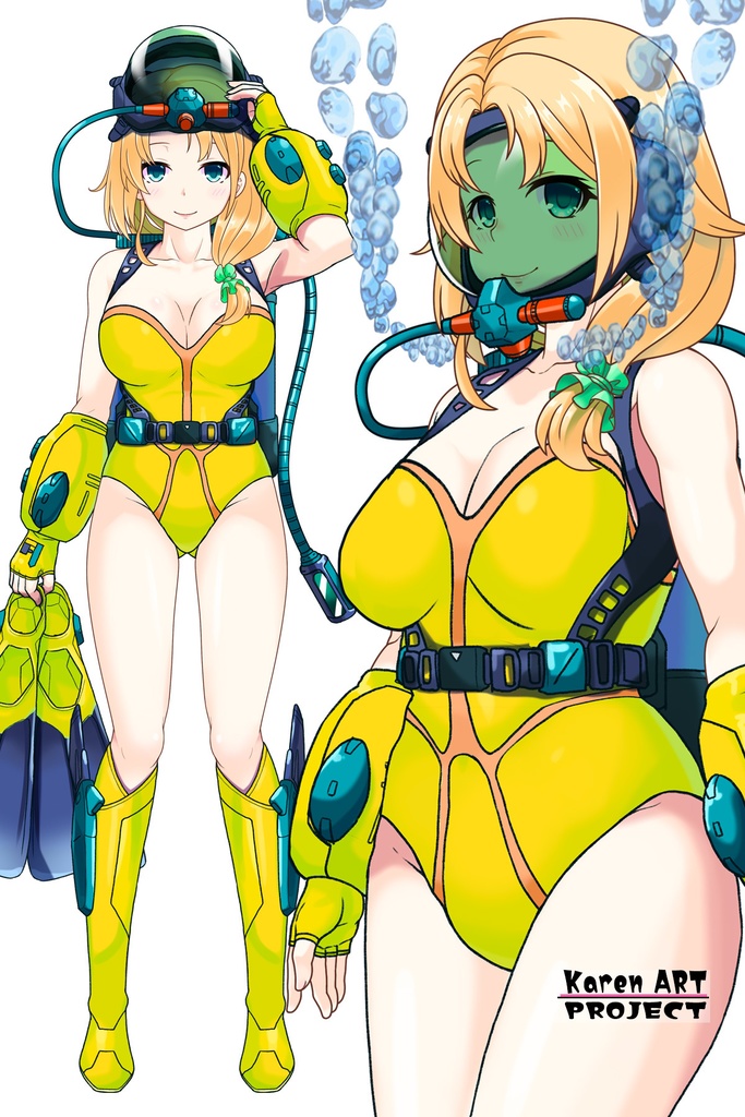 亜美ちゃん+レイカのダイビング装備【タイタニックミステリー-蒼の戦慄-02】斜め前アングル Ami is wearing Diving Equipment【Titanic Mystery: The Blue Tremor02】Diagonal front angle