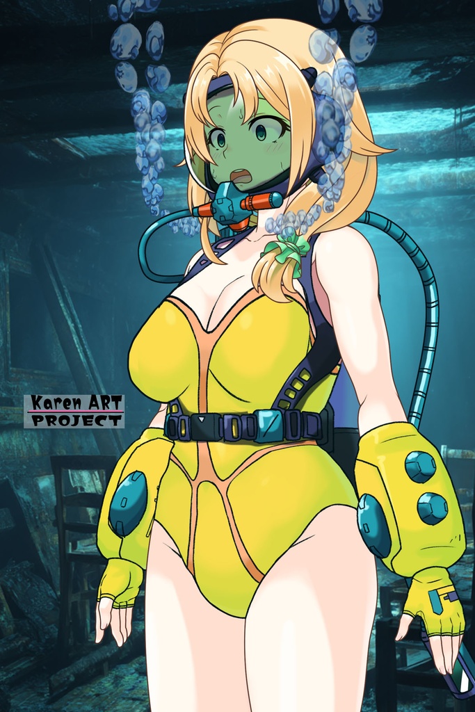 亜美ちゃん+レイカのダイビング装備【タイタニックミステリー-蒼の戦慄-02】斜め前アングル Ami is wearing Diving Equipment【Titanic Mystery: The Blue Tremor02】Diagonal front angle