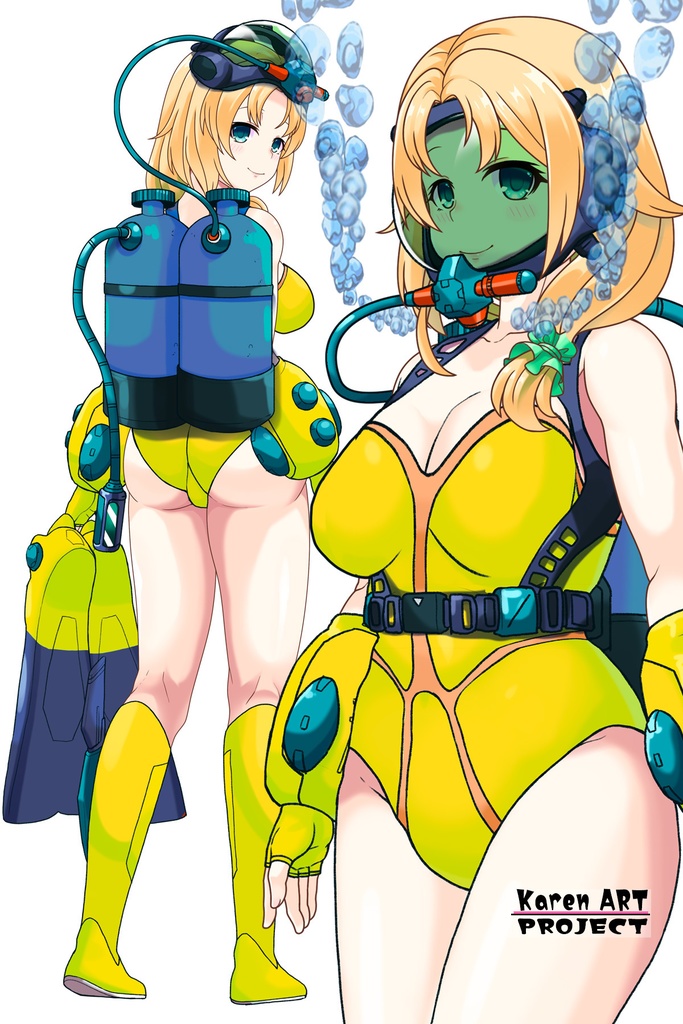 亜美ちゃん+レイカのダイビング装備【タイタニックミステリー-蒼の戦慄-02】斜め前アングル Ami is wearing Diving Equipment【Titanic Mystery: The Blue Tremor02】Diagonal front angle