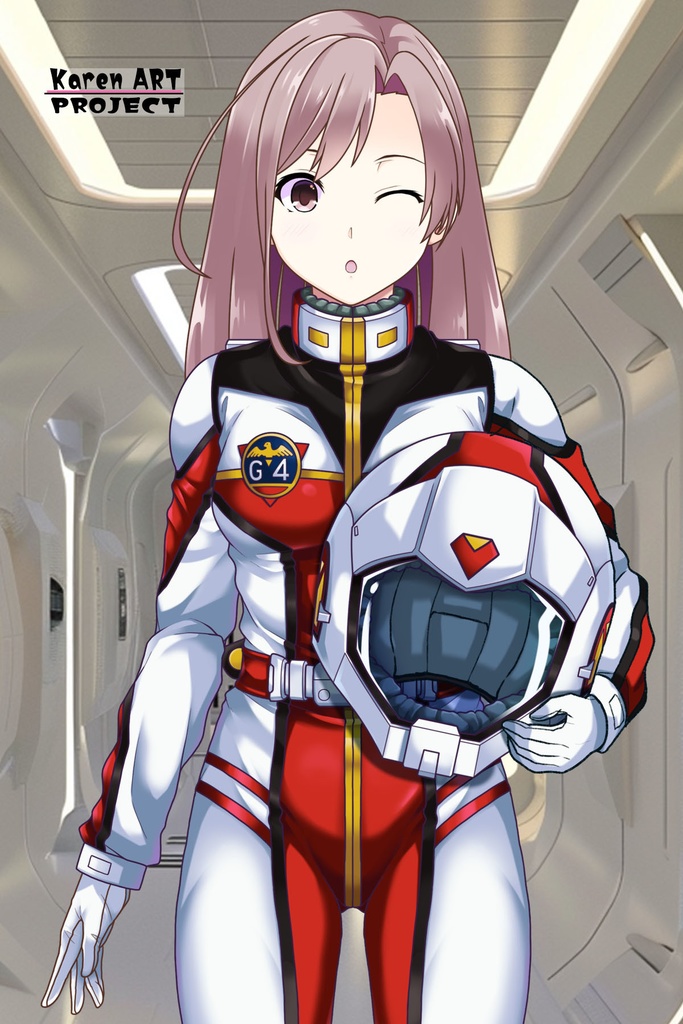 カレンちゃん+クリスティーナのノーマルスーツ Karen Original Hair Style Ver.2【機動戦士ガンダムポケットの中の戦争10】正面アングル Karen is wearing Christina's Normal Suit Karen Original Hair Style Ver.2