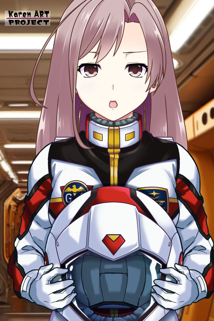 カレンちゃん+クリスティーナのノーマルスーツ Karen Original Hair Style Ver.2【機動戦士ガンダムポケットの中の戦争10】正面アングル Karen is wearing Christina's Normal Suit Karen Original Hair Style Ver.2