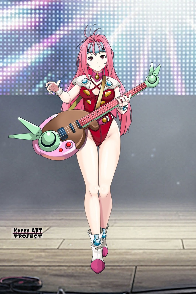 カレンちゃん+ミレーヌ・ジーナスのステージ衣装【マクロス7-01】 Karen is wearing Mylene Flare Jenius's Stage costume【MACROSS7-01】