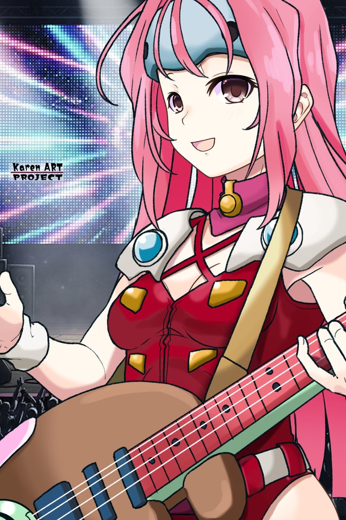 カレンちゃん+ミレーヌ・ジーナスのステージ衣装【マクロス7-01】 Karen is wearing Mylene Flare Jenius's Stage costume【MACROSS7-01】