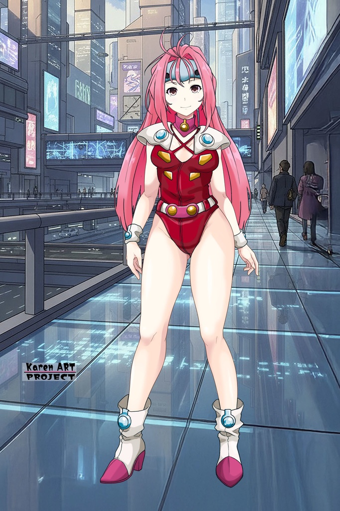 カレンちゃん+ミレーヌ・ジーナスのステージ衣装【マクロス7-01】 Karen is wearing Mylene Flare Jenius's Stage costume【MACROSS7-01】