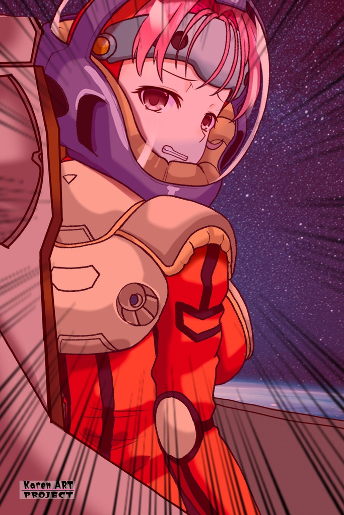 カレンちゃん+ミレーヌ・ジーナスのパイロットスーツ【マクロス7-03】 背面 Back Angle Karen is wearing Mylene Flare Jenius's PilotSuit【MACROSS7-03】