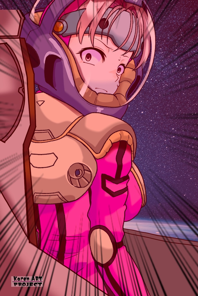 カレンちゃん+ミレーヌ・ジーナスのパイロットスーツ【マクロス7-02】 Karen Original Color 背面 Back Angle Karen is wearing Mylene Flare Jenius's PilotSuit【MACROSS7-02】